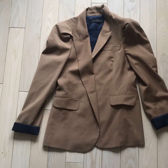 Zara boyfriend blazer in Camel - Picture 2 of 3